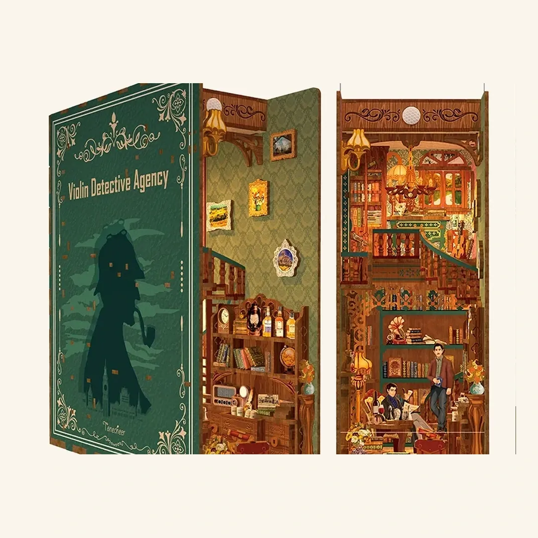 Book nook Cabinet d'enquete victorien : photo 4 du diorama
