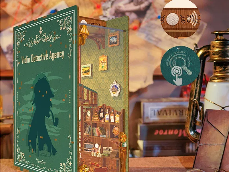 Book nook Cabinet d'enquete victorien : photo 2 du diorama