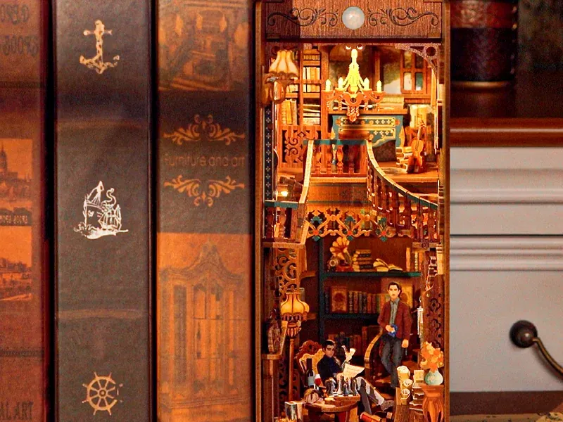 Book nook Cabinet d'enquete victorien : photo 3 du diorama