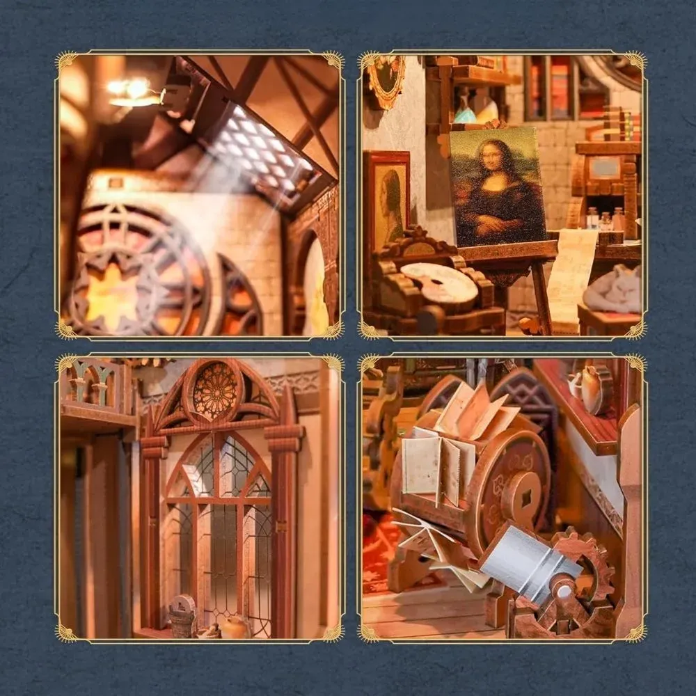 Book nook Atelier de Léonard de Vinci : photo 4 du diorama