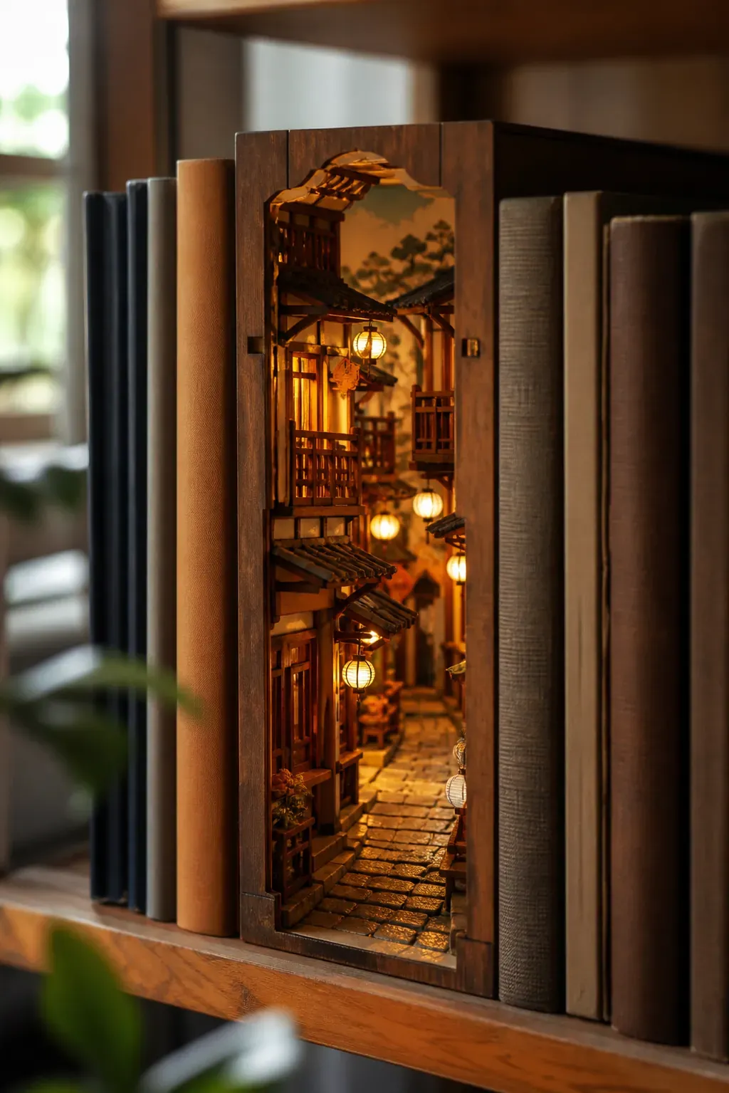 Illustration de l'article : Un book nook transforme votre bibliothèque en décor miniature