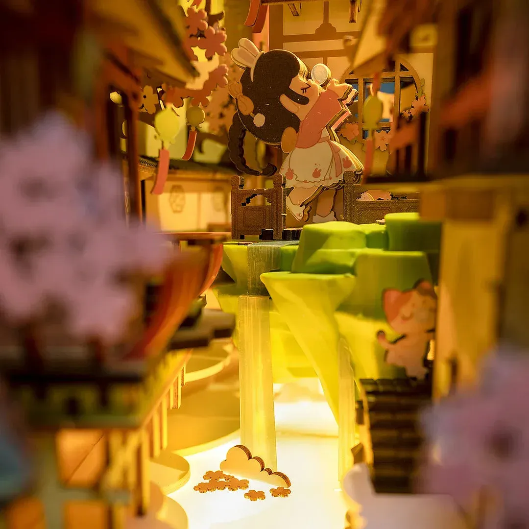 Book nook Chute de Sakura : photo 2 du diorama