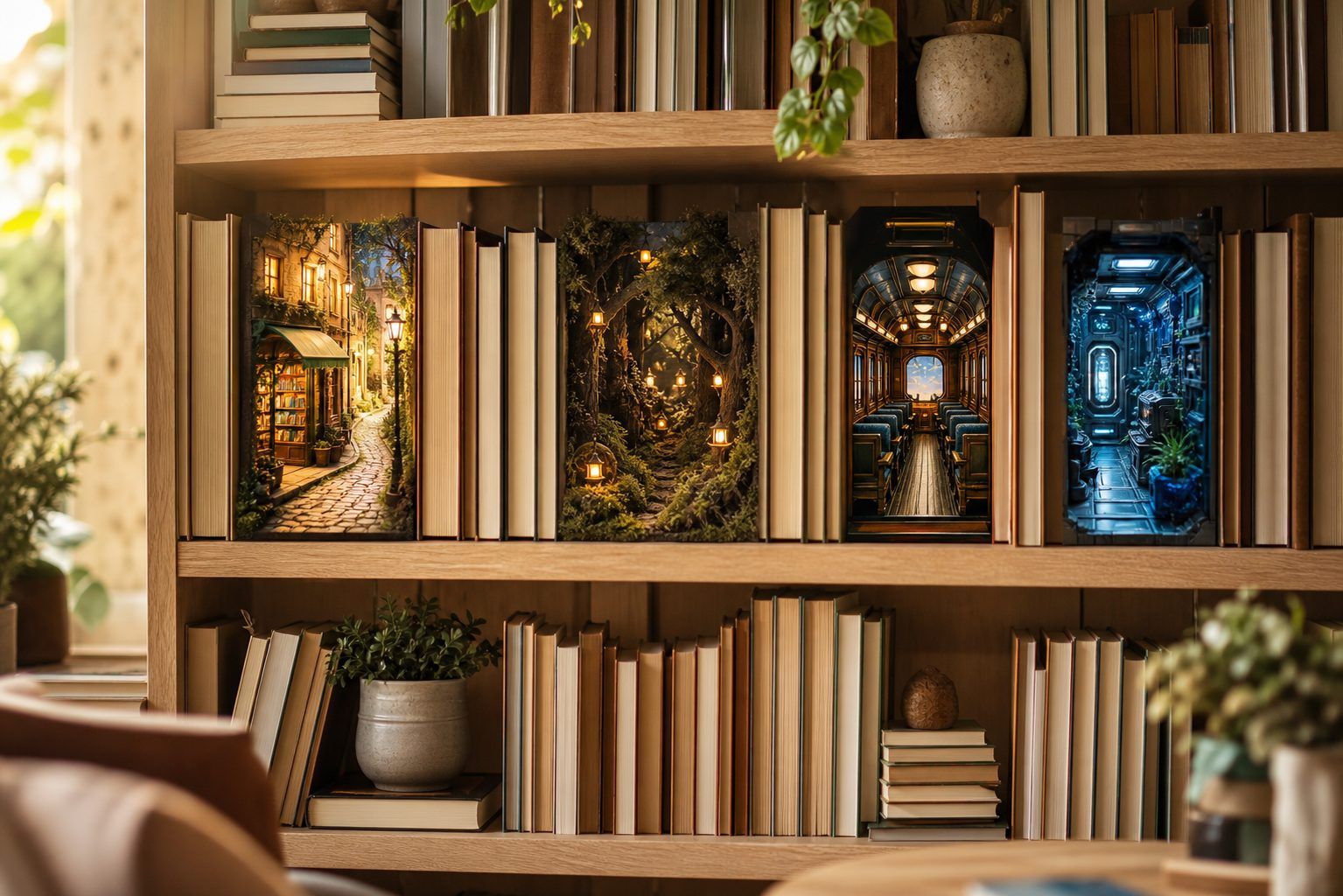 Quels univers de book nooks choisir pour sa bibliothèque ?