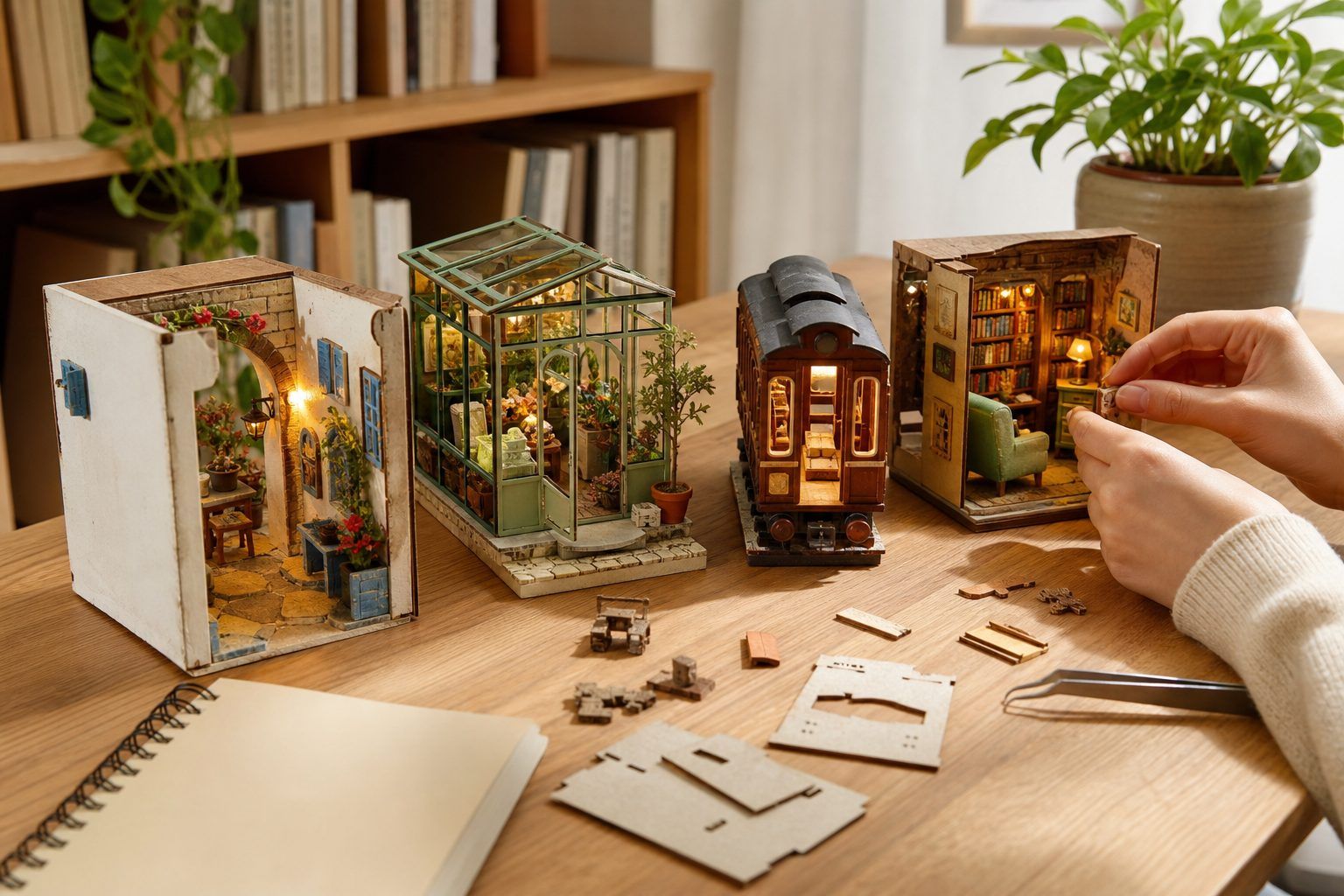 Explorer d’autres thématiques de book nooks sans compliquer le montage