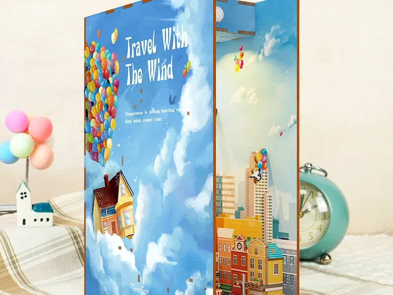 Book nook Maison volante facon film d'animation : photo 3 du diorama