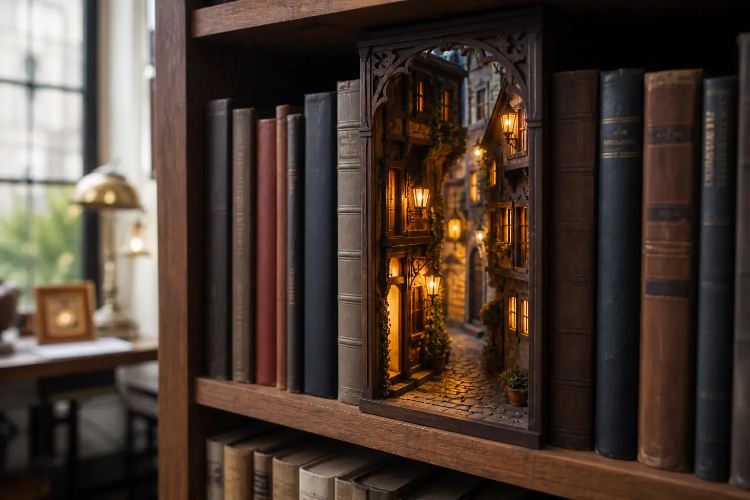 Illustration de l'article : Le book nook en France crée une scène miniature entre vos livres
