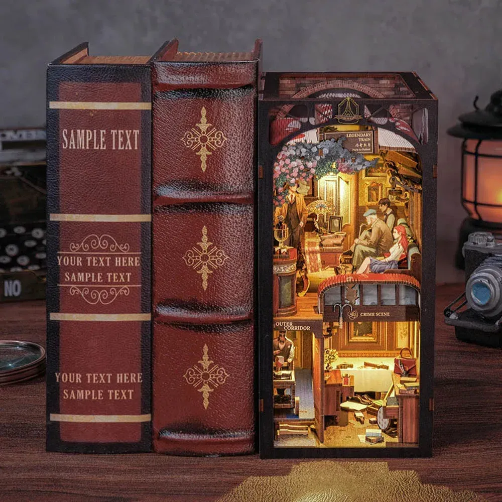 Book nook Mystère dans le Train : photo 4 du diorama