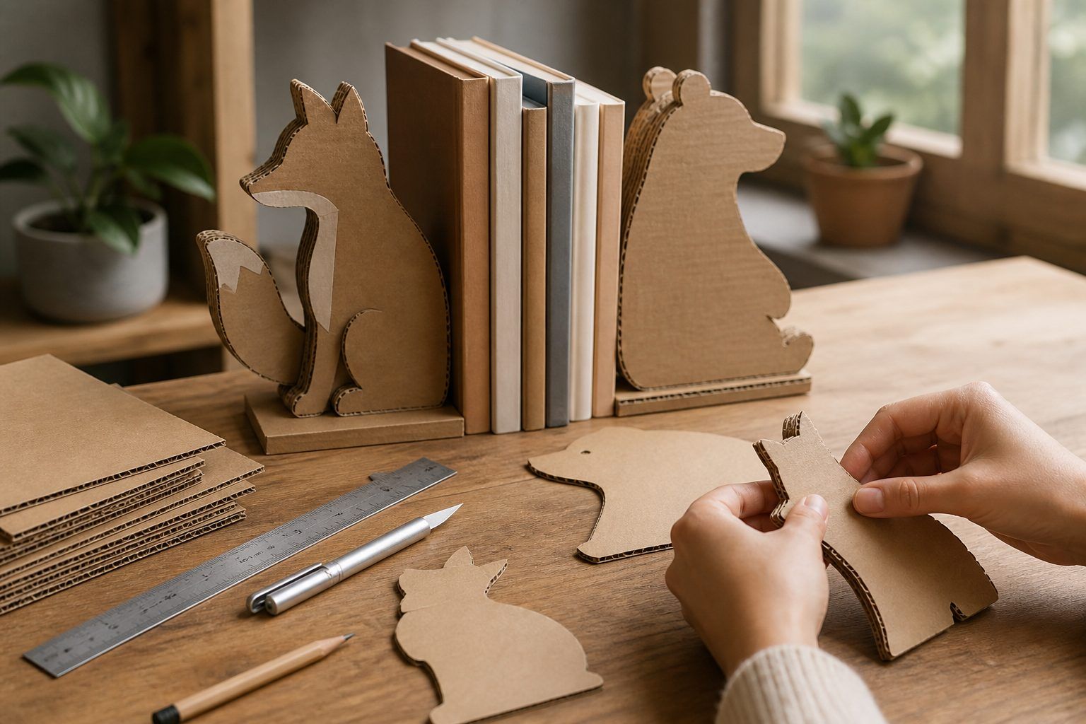 Fabriquer un presse-livres animal en carton renforcé