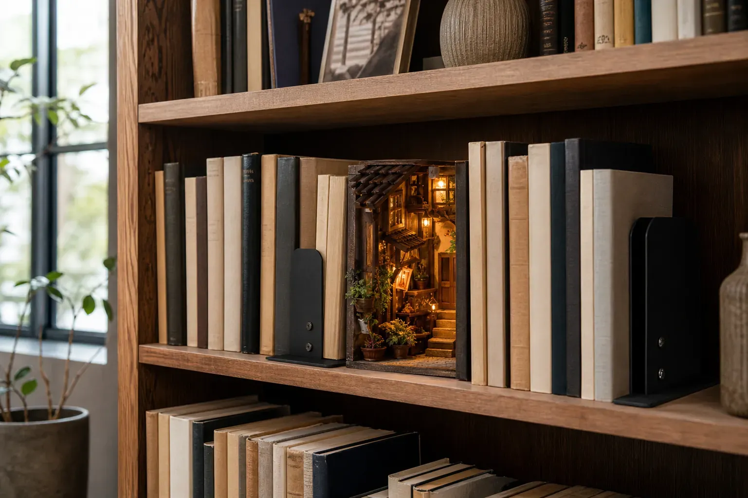 Illustration de l'article : Un serre-livres de bibliothèque maintient vos rangées avec style
