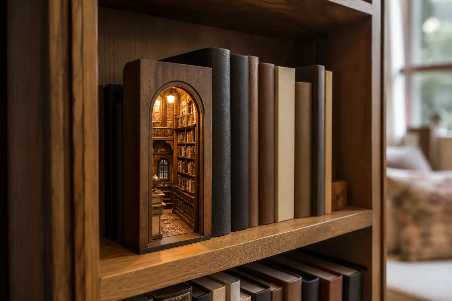 Illustration de l'article : Les serre-livres en bois qui stabilisent et décorent vos étagères