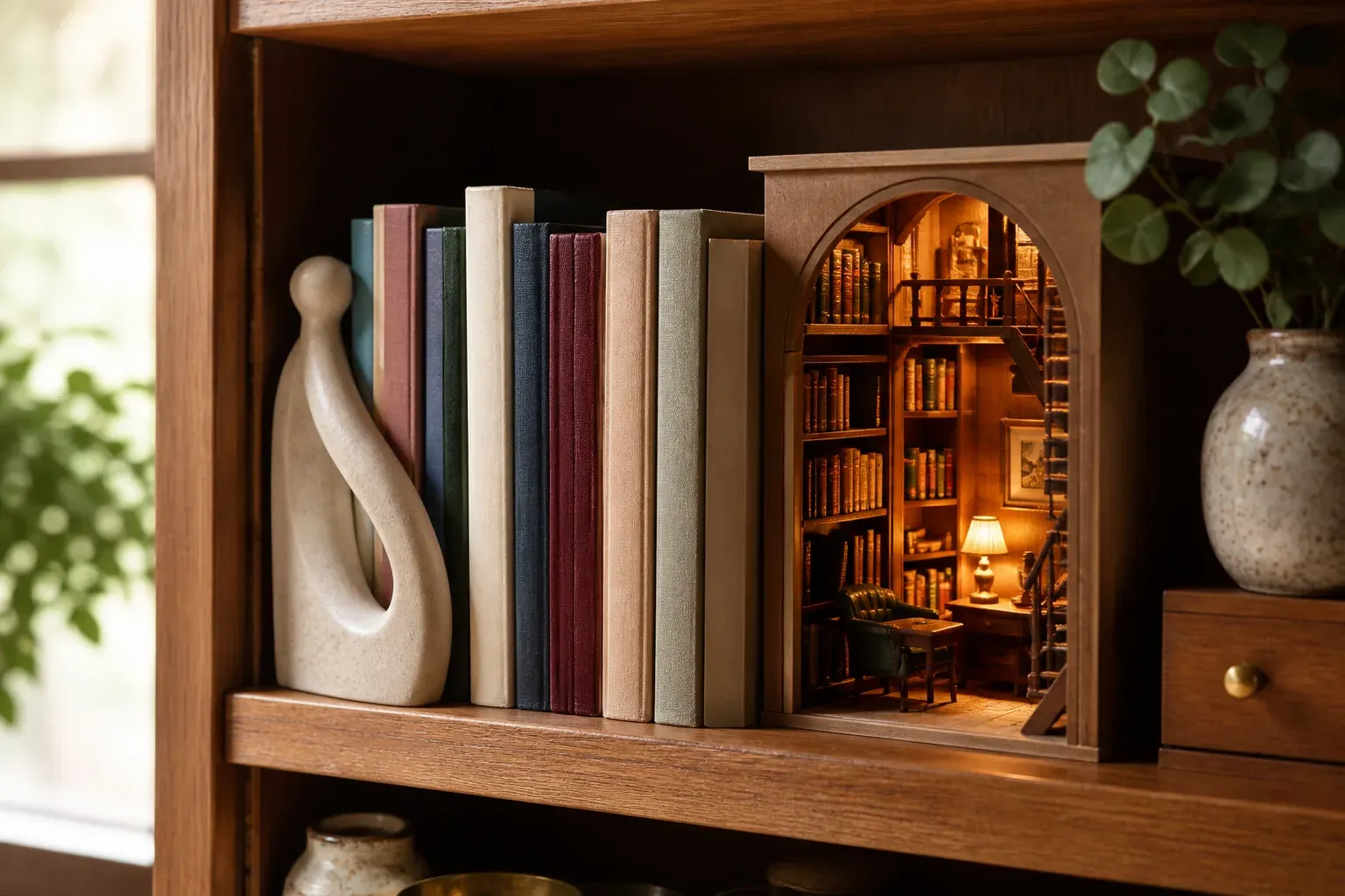 Illustration de l'article : Un serre-livres original change l’allure de votre bibliothèque