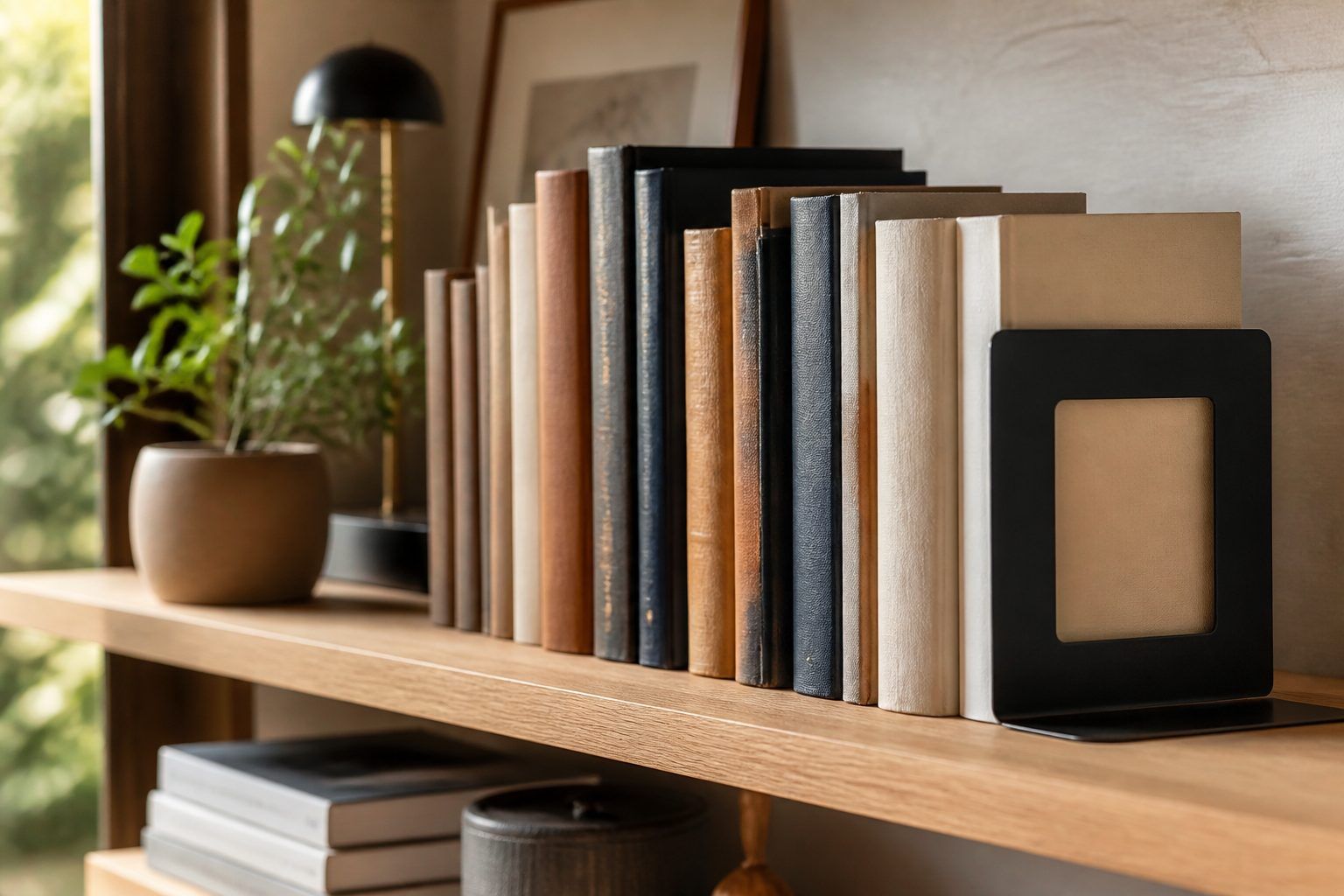 3. Optimiser votre étagère avec un serre-livre fonctionnel ou décoratif